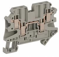 SCHNEIDER Terminal Block: DIN Rail Mounting Type, Screw Clamp Wire Termination, 4 Wire Terminals (MPN NSYTRV44). Key specifications — Brand: SCHNEIDER; For Minimum Wire Size: 26 AWG.