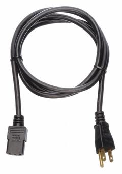 APPROVED VENDOR Power Cord: 6 ft Lg, 3/16, 5-15P Plug, C13 Receptacle, SJT, PVC, 13 A Current, 5-15P (MPN 5XFN5ID). Key specifications — Brand: APPROVED VENDOR; Jacket Material: PVC.