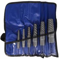 CHICAGO-LATROBE Screw Extractor Set: 6 Pc, Spiral Flute, Size #5/#5 1/4/#6 3/8/#7 1/2/#8/#9 (MPN 65042). Key specifications — attr1030267: CHICAGO-LATROBE; attr1030276: M14 to M54; attr1030283: 65042; attr1030273: #6-3/8; attr1075325: 9/16 in to 2-1/8 in.