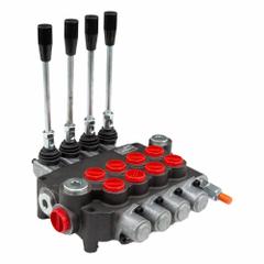 CHIEF Hydraulic Directional Control Valve: Four-Way / Three Positions, Tandem Center, 4 Spools (MPN 220902). Key specifications — attr1017968: CHIEF; attr1017969: Tandem Center; attr1018005: Spring Center To Neutral.