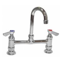 DOMINION COMMERCIAL FAUCETS Gooseneck Kitchen Faucet: Brass, Widespread, Deck, 2 Mounting Holes (MPN 77-9209). Key specifications — Brand: DOMINION COMMERCIAL FAUCETS.
