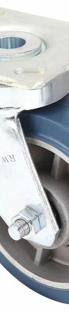 RWM Plate Caster: Swivel, No Brake, Rubber, 8 in Wheel Dia., 2 in Wheel Wd, 9 1/2 in Mounting Ht (MPN 48-RAB-0820-S-EHT). Key specifications — attr1100118: RWM; attr1172982: Swivel.