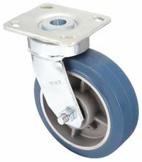 RWM Plate Caster: Swivel, No Brake, Rubber, 8 in Wheel Dia., 2 in Wheel Wd, 9 1/2 in Mounting Ht (MPN 48-RAB-0820-S-EHT). Key specifications — attr1100118: RWM; attr1172982: Swivel.