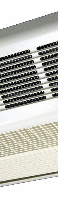 QMARK Surface-Mount Electric Ceiling Heater: Fan Forced, 2500W/3800W/5000W Watt Output, White (MPN CDF558SE). Key specifications — Wattage Output: 2500W/3800W/5000W; Voltage, Phase: 208V AC, 1 or 3-phase; Thermostat Included: No; Product Type: Surface-Mount Electric Ceiling Heater; Brand: QMARK; Heating Method: Fan Forced; Nominal Voltage - HVAC: 208V AC; Overall Dimensions - H x W x D: 10-1/2 in x 16-7/16 in x 5-3/4 in.