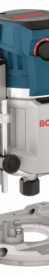 BOSCH Router: Mid-Size, Plunge Base, 2.3 hp, Variable Speed, 25,000 RPM, 1/2 in Collet, Soft-Start (MPN MRP23EVS). Key specifications — attr326433: Soft-Start; attr241172: Router; attr217717: 120V AC; attr217680: BOSCH.