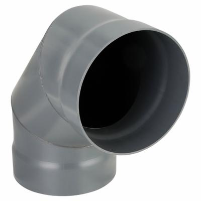 PLASTIC SUPPLY 90 Degree Elbow: PVC, For 10 in Duct Dia, 13 3/4 in Overall Lg, 3 Pieces - Elbows