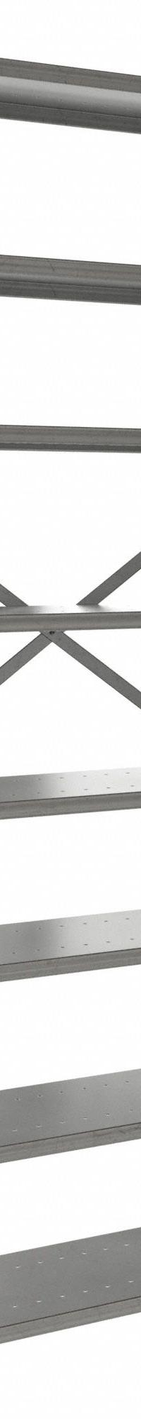 HALLOWELL Metal Shelving: Standalone, Medium-Duty, 36 in x 12 in, 84 in Overall Ht, 8 Shelves (MPN F5513-12HG). Key specifications — Frame Material: Steel; Shelving Material: Steel; Assembled: Unassembled; Color: Gray; Brand: HALLOWELL.