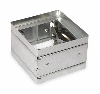 Dayton 9.75"H-W 3.7"L Square Spring Fire Damper: Static, 9 3/4 in H, 9 3/4 in W - Rectangular Fire Dampers