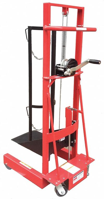 Dayton Manual Cylinder Platform Lift Truck: 300 lb, 20 in L x 12 in W Platform - Cylinder Platform Lift Trucks
