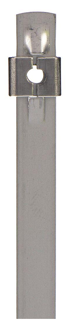 TY-RAP Cable Tie: 22 in Nominal Lg, 6 in Nominal Max. Bundle Dia., 0.25 in Wd, Silver, 10 PK (MPN SS23-250-10). Key specifications — Brand: TY-RAP; Locking Style: Stainless Steel Barb; Color: Silver.