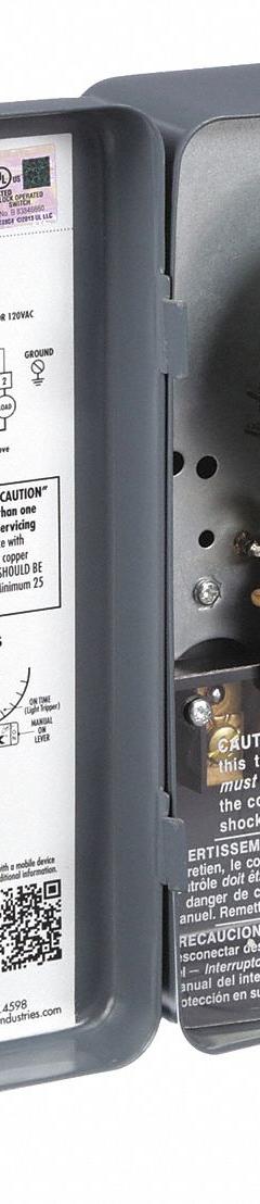 TORK Electromechanical Timer: 24 hr, 120V AC, SPST, Mechanical (MPN 1101B). Key specifications — Body Material: Metal; Indoor/Outdoor Usage: Indoor; Mounting Style: Surface; Brand: TORK.