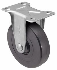 COLSON Plate Caster: Rigid, No Brake, Rubber, 4 in Wheel Dia., 1 in Wheel Wd, 4 7/8 in Mounting Ht (MPN PRI40120ZN-3R). Key specifications — Brand: COLSON; Wheel/Tread Color: Black; Roll Up: Rigid.
