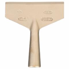AMPCO Scraper: Bld. Mat. Nickel Aluminum Bronze, Stiff, Straight Bld. Shape, 6 3/4 in Overall Lg (MPN S-33). Key specifications — attr1004902: AMPCO; attr1017570: Standard End; attr1029655: Straight; attr1034073: Bevel/ Offset.