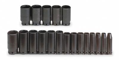 PROTO Impact Socket Set: 1/2 in Drive Size, Small Set (0-50 pieces) Set Size - SAE Impact Socket Sets