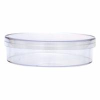 Petri Dish: 99.82 mm Dia, 24.89 mm Overall Ht, No Surface Treatment, Polystyrene, Sterile, Clear (MPN 322791). Key specifications — Includes: No Rim; Material: Polystyrene; Brand: QORPAK; Surface Type: No Surface Treatment.
