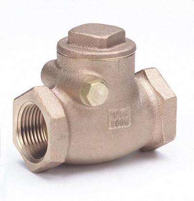MILWAUKEE VALVE Swing Check Valve: Swing, Inline Valve Body, 1/4 in Pipe Size, FNPT x FNPT - Bronze Inline Swing Check Valves