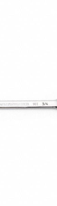 GEARWRENCH Combination Ratcheting Wrench: Alloy Steel, Full Polish Chrome, 3/4 in Head Size, Std (MPN 86749). Key specifications — attr309600: 3/4 in; attr309611: Full Polish Chrome; attr309610: Alloy Steel; attr309604: Yes; attr309612: No; attr309613: No; attr309615: No; attr324932: GEARWRENCH.
