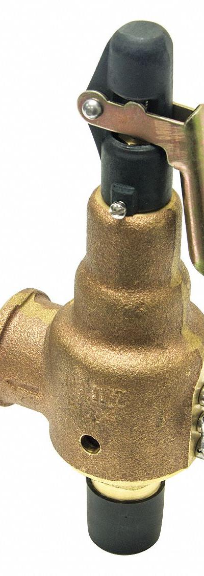 KUNKLE VALVE Safety Relief Valve: MNPT x FNPT, 1 1/2 in x 2 in, Bronze - ASME Section VIII & XIII Air, Inert Gas & Liquids Pressure Relief Valves