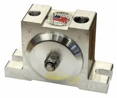 MILLENNIUM Pneumatic Vibrator: 1,300 lbf, 7,200 vpm, 3/8 in NPT, MHI, 70 dBA, 9 cfm @ 60 psi (MPN MHI-320HT). Key specifications — attr671163: 70 dBA; attr671170: 1,300 lbf @ 80 psi; attr671165: 7,200 vpm @ 60 psi; attr671184: 3/8 in; attr671185: NPT; attr671192: NPT; attr671193: 1/2 in; attr671175: MILLENNIUM.