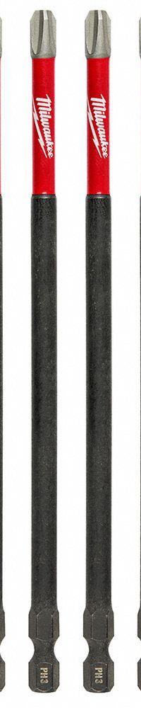 MILWAUKEE Power Bit: Power Bit, Imperial, PH3 Bit Industry Size, #3 Bit Size, Std, Hex, 10 PK (MPN 48-32-4208). Key specifications — attr1119695: MILWAUKEE; attr1119703: Alloy Steel; attr1119710: Standard; attr1119708: Hex; attr1202404: #3.