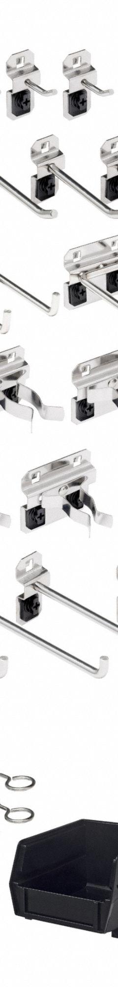 TRITON PRODUCTS Pegboard Kit: 60 Hooks, Locking Clip, Surface, Stainless Steel (MPN SSLH3-Kit). Key specifications — attr38463: Surface; attr38449: Brushed; attr38447: Stainless Steel; attr38464: Locking Clip; attr38446: TRITON PRODUCTS.