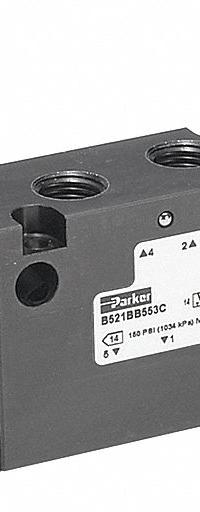 PARKER Solenoid Air Control Valve: B6, Four-Way / Two-Position, Double Solenoid, 24V DC, Non-Locking (MPN B622BB549A). Key specifications — attr1084839: DIN Solenoid Connector; attr1093196: Solenoid Coil Included; attr1084853: Internal Pilot; attr1084865: Non-Locking; attr1084872: Solenoid Air Control Valve; attr1084885: Double Solenoid; attr1084828: B622BB549A; attr1084832: PARKER.