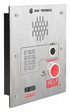HUBBELL GAI-TRONICS Telephone: Flush Mount, Emergency and Public Access Phones, Speakerphone, VoIP (MPN 398-712). Key specifications — Resistance Properties: Water Resistant; Speakerphone: Yes; Voicemail: No; Volume Control: No; Manufacturer Part Number: 398-712; Call Waiting: No; Caller ID: No; Color: Silver.