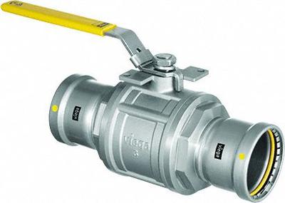 VIEGA MEGAPRESS Manual Two-Way Ball Valve: 2 1/2 in, Carbon Steel, Press x Press - Carbon Steel Ball Valves