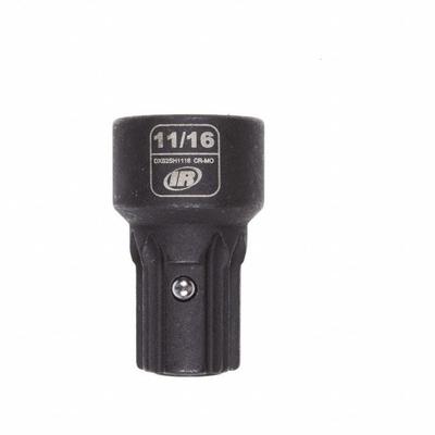 INGERSOLL RAND Impact Socket: SAE, 11/16 in Socket Size, 6-Point, Std - Insider & DXS Impact Sockets