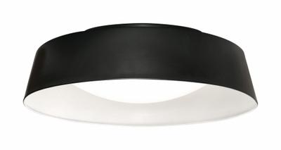 AFX INC. Flush Mount: 15 1/2 in Dia, Black/White, 4 in Ht, 2,500 lm, 2700K/3000K/3500K/4000K/5000K - Duncan Flush-Mount Lights