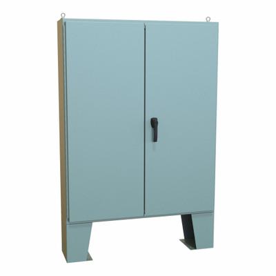 HAMMOND Electrical Enclosure: Steel, 60 in x 48 in x 11 in, NEMA 12, w/Panel, Solid Cover - Steel Dust-Tight Enclosures