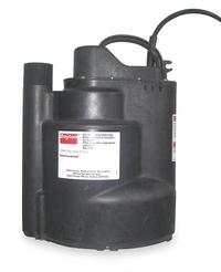 DAYTON Submersible Sump Pump: 1/2 hp, 115V AC, 36.7 gpm Flow Rate @ 10' of Head, 1 1/4 in MNPT, MNPT (MPN 3YU59). Key specifications — Rated Voltage: 115V AC; Brand: DAYTON; Switch: Integral Vertical Float.