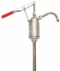 ACTION PUMP Hand Pump: Lever Action, Pump with Spout, 304 Stainless Steel Housing, 12 oz per stroke (MPN 5500). Key specifications — Brand: ACTION PUMP; Housing Material: 304 Stainless Steel; Maximum Flow Rate: 12 oz per stroke; Suction Tube Material: SS; Seal Material: PTFE.