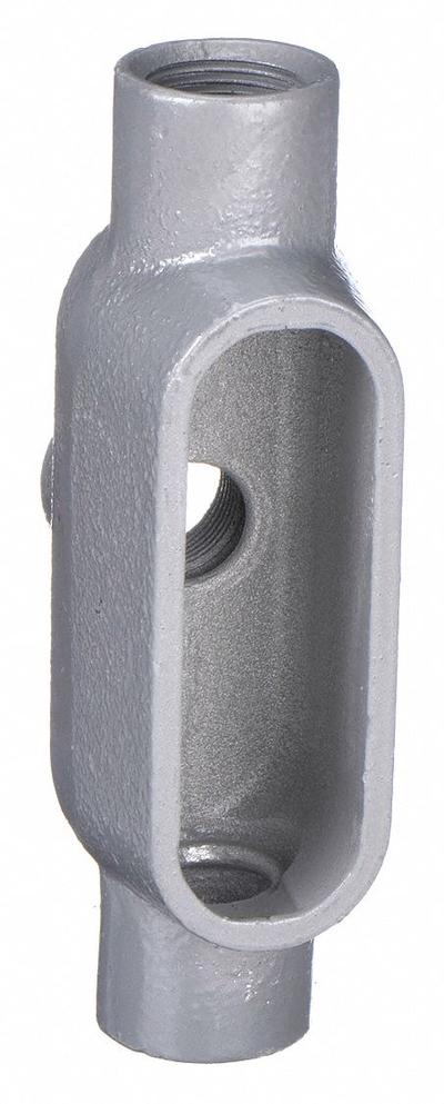 HUBBELL KILLARK Conduit Outlet Body: Iron, 1 1/2 in Trade Size, TB Body, 27 cu in Body Capacity - TB - Tee Type