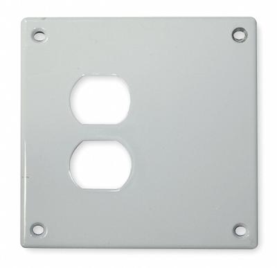 HUBBELL Wall Plate: Combo, 2 Gang, White - Combination Wall Plates