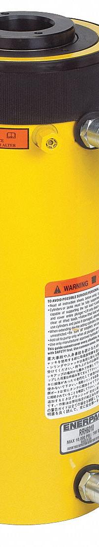 ENERPAC General Purpose Hydraulic Ram: 60 ton Nominal Capacity, 10 in Nominal Stroke Lg, 2.13 in (MPN RRH6010). Key specifications — attr1099385: 2.13 in.