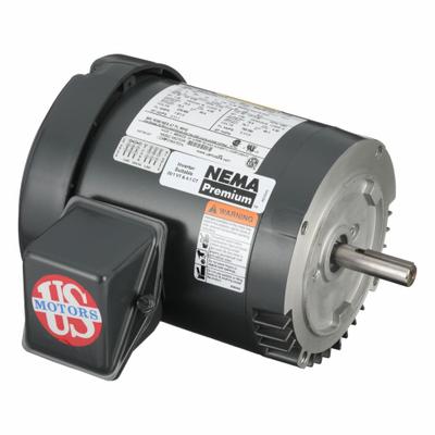 U.S. MOTORS General Purpose Motor: Flange Mount, Totally Enclosed Fan Cooled, 1/2 hp - C-Face 3-Phase General Purpose AC Motors