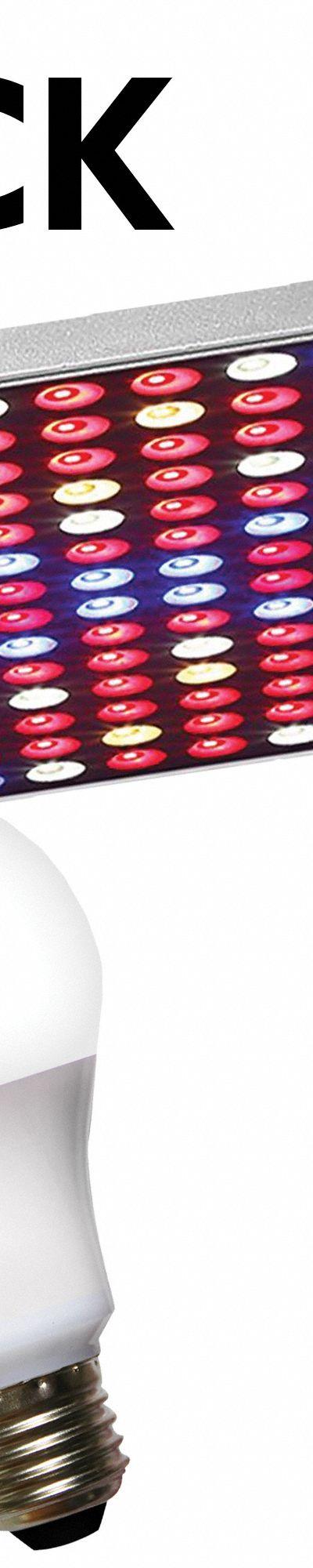 MIRACLE LED LED Grow Panel: Full/Broad, 120V AC, Bulb Included, LED, 2 ft Max Mounting Ht - Panel & Clamp-On Fixture Kits