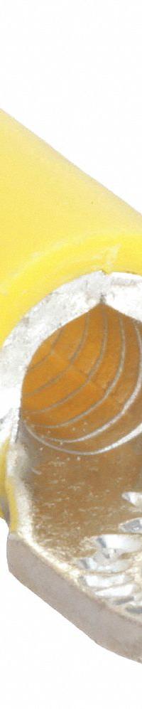 STA-KON Ring Terminal: Yellow, Vinyl Insulation, #10 Stud Size, 12 AWG to 10 AWG Wire Sizes, 600 V (MPN 10RC-10). Key specifications — attr1308027: STA-KON; attr1356587: Serrated.