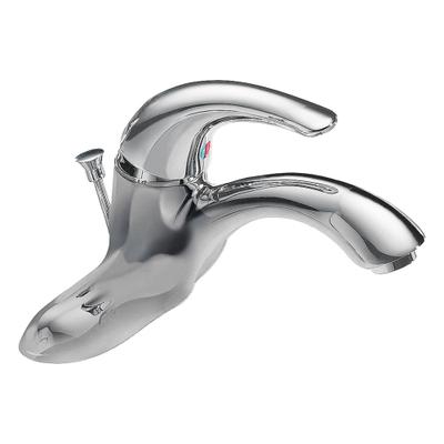 Delta Low Arc Bathroom Faucet: Delta Commercial, Cast Brass, Chrome Finish, 1.5 gpm Flow Rate - Centerset Handle Bathroom Faucets