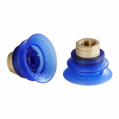 SCHMALZ Vacuum Pad Assembly: Bellows, 1.5 Folds, 3/8 in NPT, 55 mm Pad Dia, Elastodur ED - Bellows Type Automotive Industry Vacuum Pad Assemblies