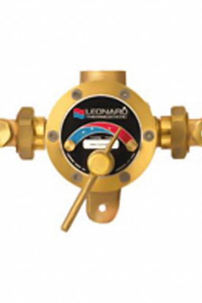 LEONARD VALVE Thermostatic Mixing Valve: 1 in Inlet Connection Size - Point-of-Source Mixing Valves