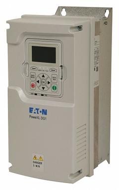 EATON Variable Frequency Drive: In Phase Three, Out Phase Three, 3/4 hp, 3.7 A Output Current - Max (MPN DG1-323D7FB-C21C). Key specifications — Style: Industrial High Performance; Color: White; Output Phase: Three.