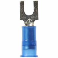 3M Fork Terminals: Blue, Nylon, #6 Stud Size, 16 AWG – 14 AWG Wire Range, Block Fork, 600 V (MPN MNG14-6FB/SK). Key specifications — Barrel Style: Insulation Grip; Manufacturer Part Number: MNG14-6FB/SK; Brand: 3M.