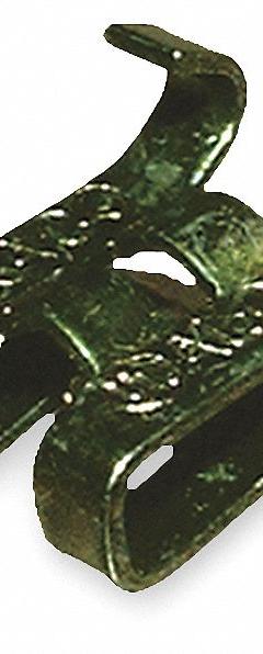 RACO Grounding Clip: Steel, Green (MPN 975). Key specifications — Brand: RACO; Accessory Type: Grounding Clip; Color: Green; Material: Steel.