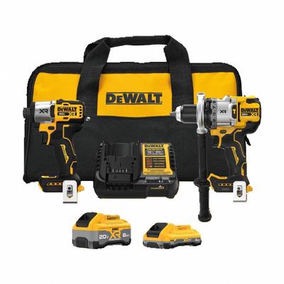 DEWALT Combo Kits: 2 Tools, Hammer Drill/Impact Driver, 20 V Volt, Battery Included - DEWALT 20V Cordless Tool Combination Kits