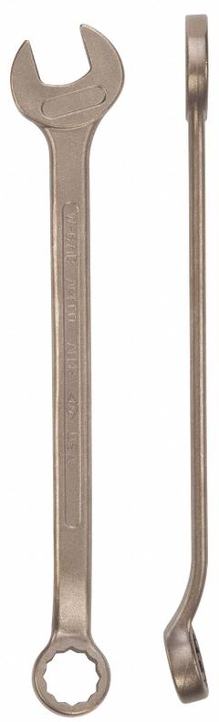 AMPCO Combination Wrench: Aluminum Bronze Nickel, Natural, 46 mm Head Size, 22 3/4 in Overall Lg (MPN 1354). Key specifications — attr309539: 46 mm; attr309567: No; attr324930: AMPCO.