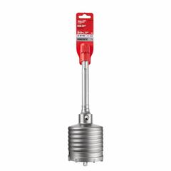 MILWAUKEE SDS-MAX Core Bit: SDS Max Shank, 3 9/16 in Core Dia, 3 in Core Body Lg (MPN 48-20-5428). Key specifications — attr253668: 3.5625 in; attr253671: No; attr253680: Dry; attr277142: MILWAUKEE.