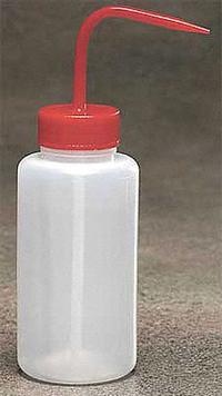 DYNALON Wash Bottle: 250 mL, No Imprinting, Red, Wide, Std Spout Spout, Colorless, 50 mm Body Dia (MPN 3UUN3). Key specifications — Closure Color: Red; Vented/Nonvented: Nonvented; Body Color: Colorless; Brand: DYNALON; Imprinting Group: No Imprinting or Write On.