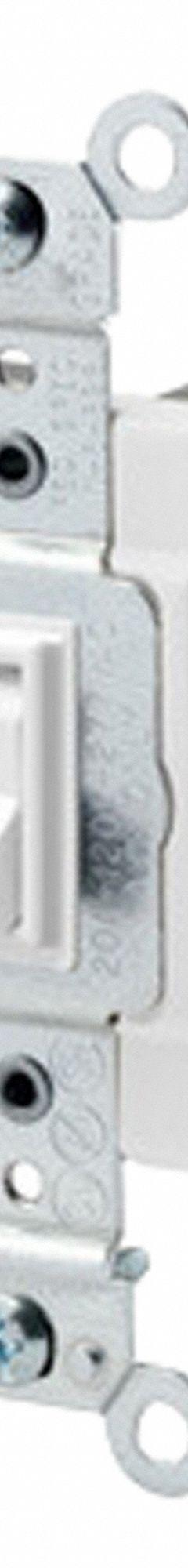 LEVITON Toggle Framed Double-Pole, 20 Amp: Toggle Switch, Double Pole, Maintained, White, 20 A (MPN 54522-2W). Key specifications — Illuminated: No; Voltage Rating: 120/277V AC.